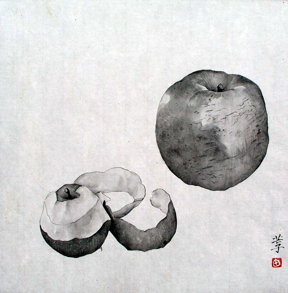 Mangzi Tian - Apple Chinese brush and ink 1995-1997 © the artist
