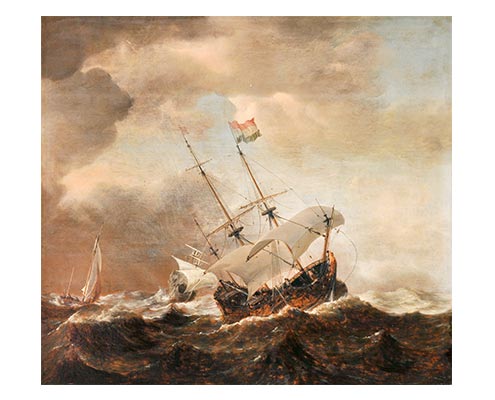 Willem van der Velde the Younger - Shipping in a Rough Sea 1633-1707 © National Trust Images Tatton Park