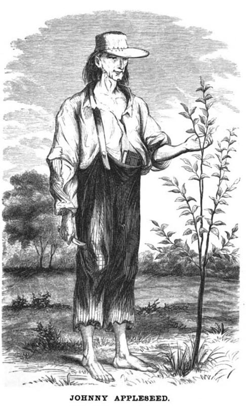 Johnny Appleseed in Knapp – A History of the Pioneer and Modern Times of Ashland County (1863). Courtesy of the Johnny Appleseed Educational Center and Museum
