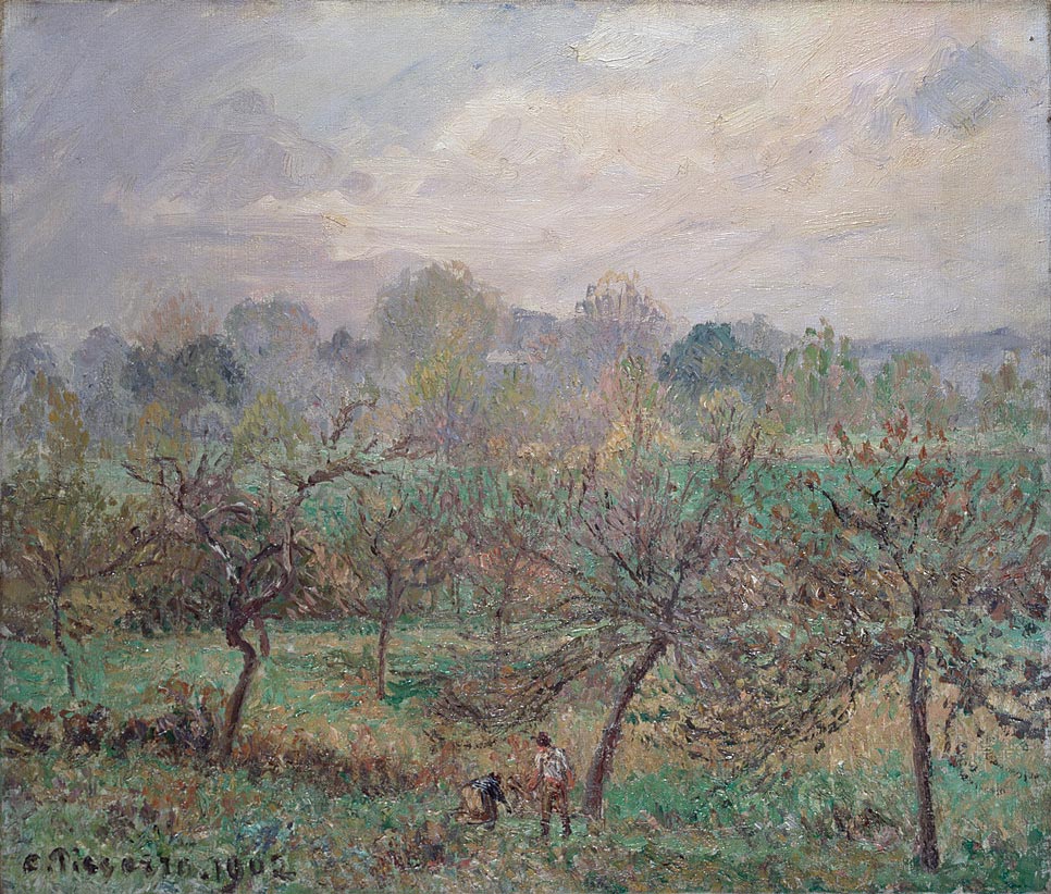 Camille Pissarro (1830-1903) - Autumn, Morning Mist, Éragny, 1902. Presented by Esther Pissarro 1951. The Ashmolean Museum.