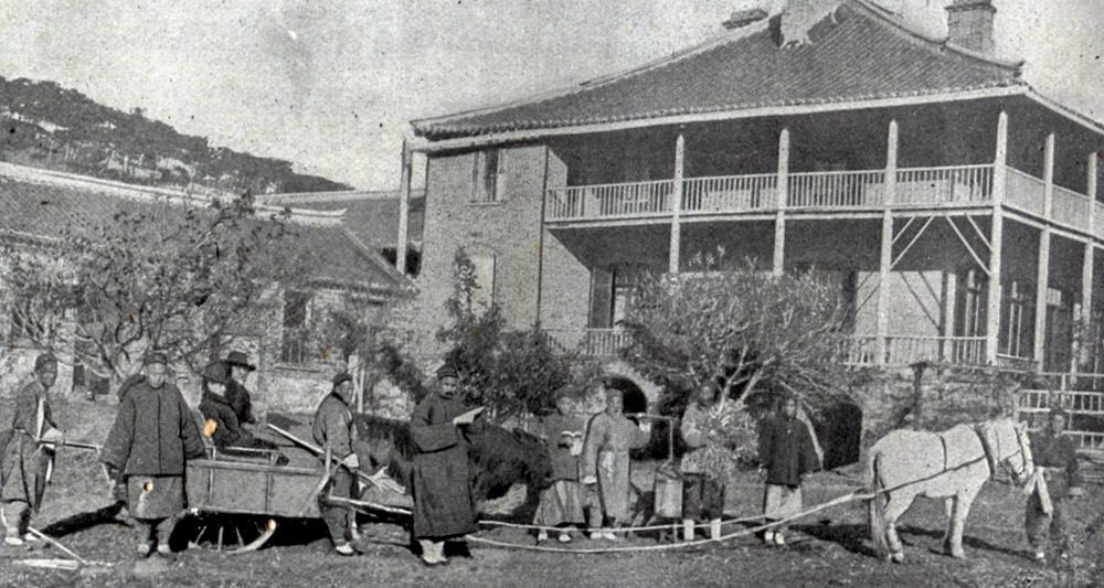 Dr Nevius in his wheelbarrow, ready for a country tour in The Life of John Livingston Nevius: For forty years a missionary in China