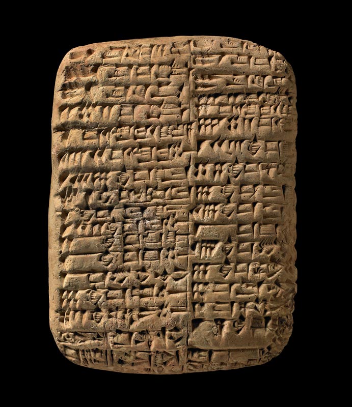 Ur III Period clay tablet providing orchard details © The Trustees of the British Museum