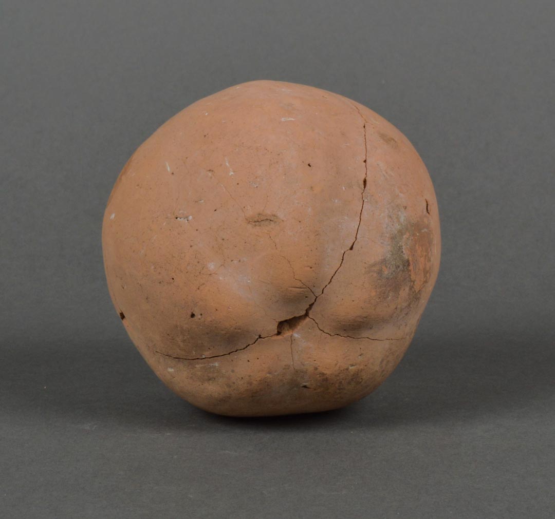 Mould-made terracotta model apple; reconstructed from fragments Rhodes (early 5th century BC) © The Trustees of the British Museum