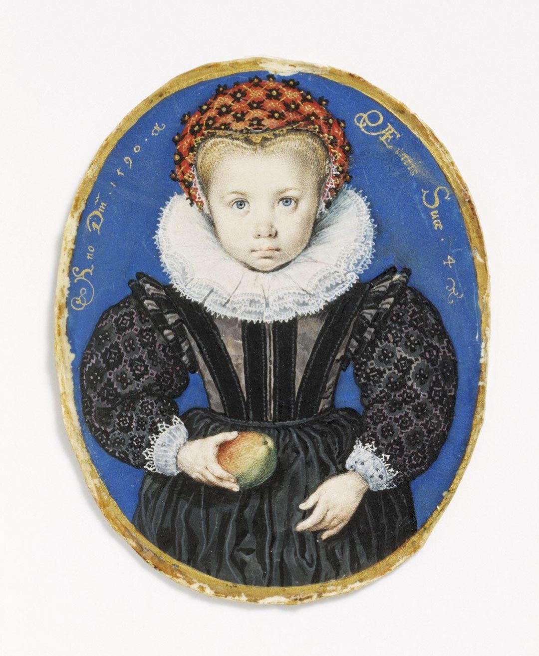 Isaac Oliver -An Unknown Girl, aged four 1590 © Victoria and Albert Museum