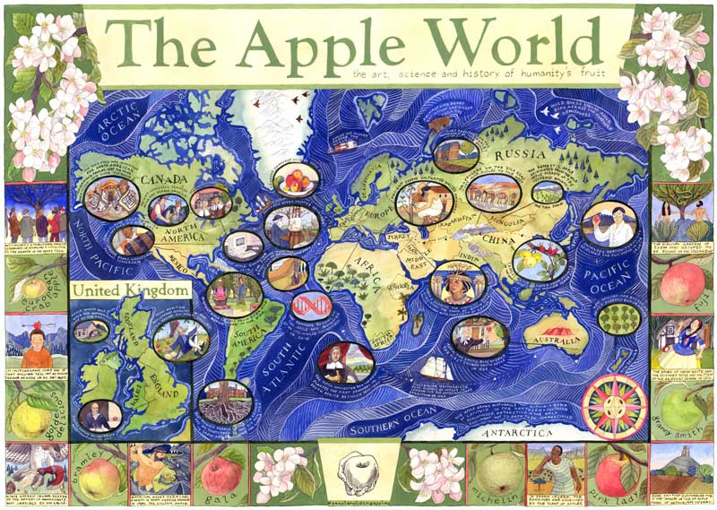 The Apple World Map The Apple World Map by Helen Cann